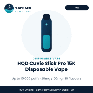 HQD Cuvie Slick Pro 15K Disposable Vape – Vape Sea Dubai