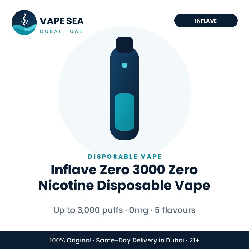Inflave Zero 3000 Zero Nicotine Disposable Vape – Vape Sea Dubai