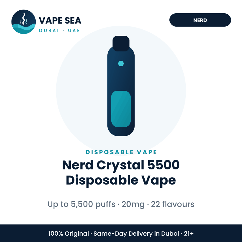 Nerd Crystal 5500 Disposable Vape – Vape Sea Dubai