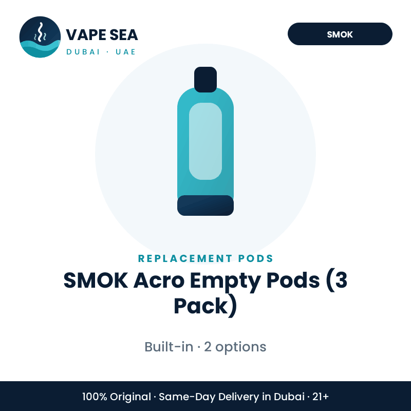 SMOK Acro Empty Pods (3 Pack) – Vape Sea Dubai