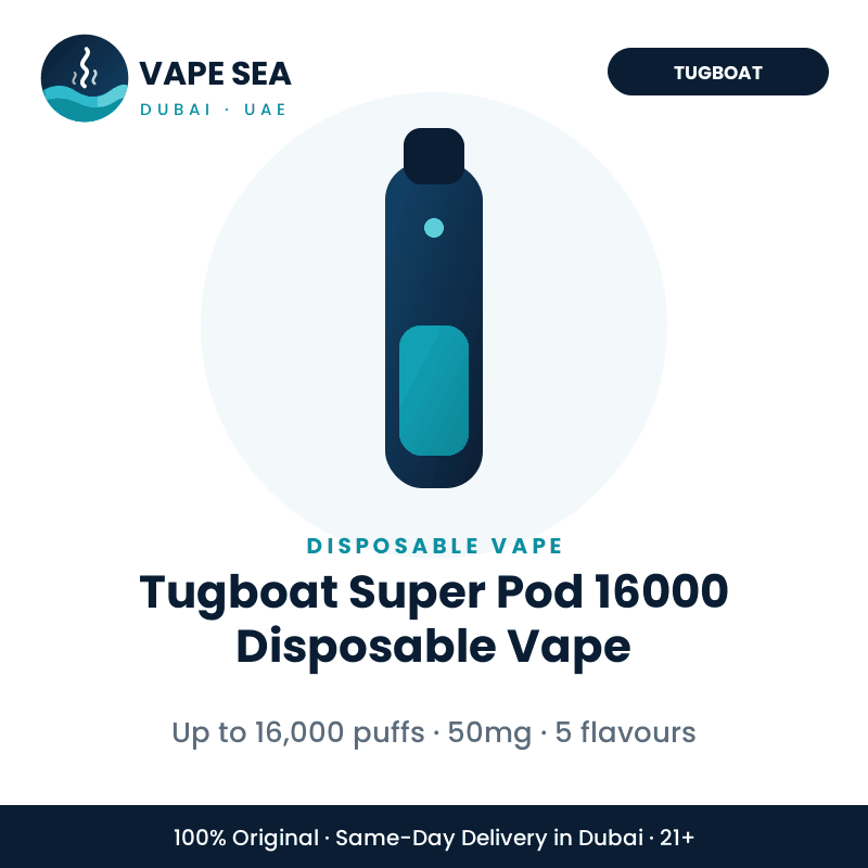 Tugboat Super Pod 16000 Disposable Vape – Vape Sea Dubai
