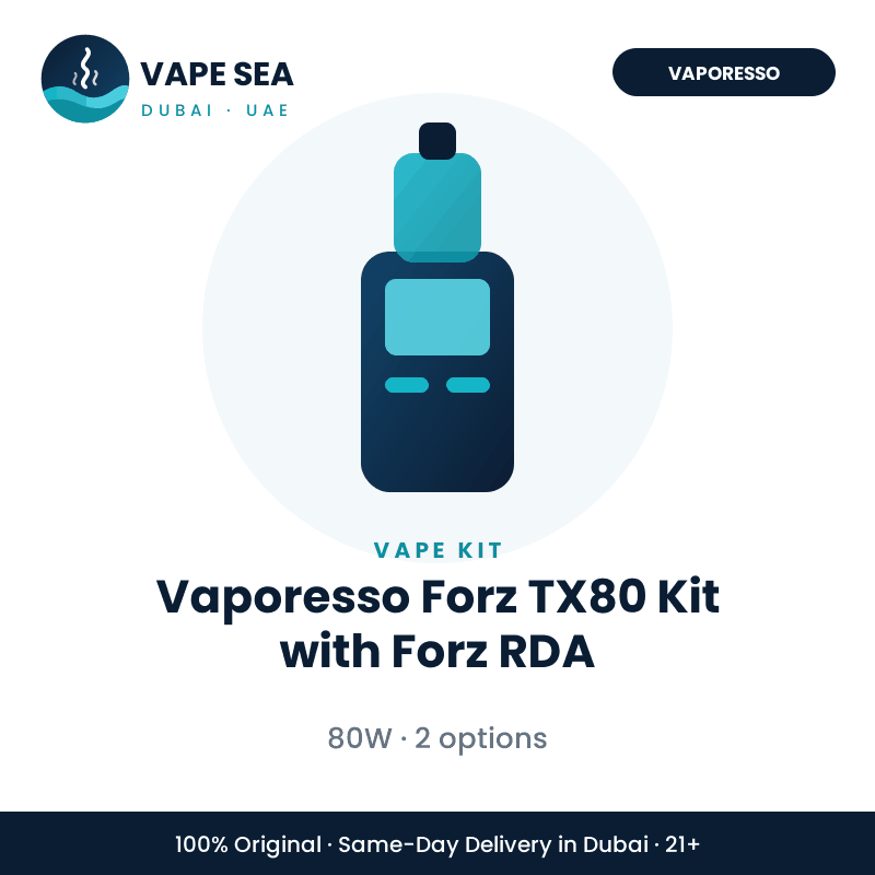Vaporesso Forz TX80 Kit with Forz RDA – Vape Sea Dubai