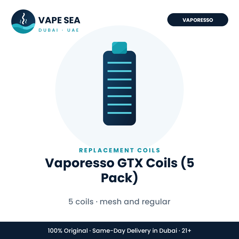 Vaporesso GTX Coils (5 Pack) – Vape Sea Dubai
