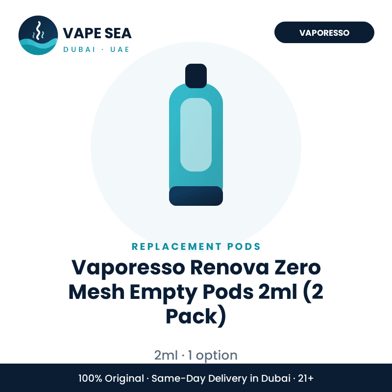 Vaporesso Renova Zero Mesh Empty Pods 2ml (2 Pack) – Vape Sea Dubai
